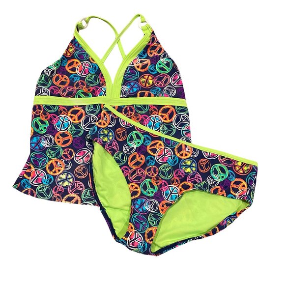 Xhilaration Other - Xhilaration Girl's Peace Print Tankini